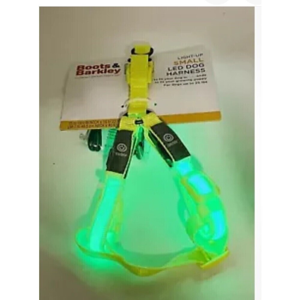 Boots & Barkley Light-Up LED ~Small Dog Harness~Rechargeable ~3 light patterns - Picture 2 of 8